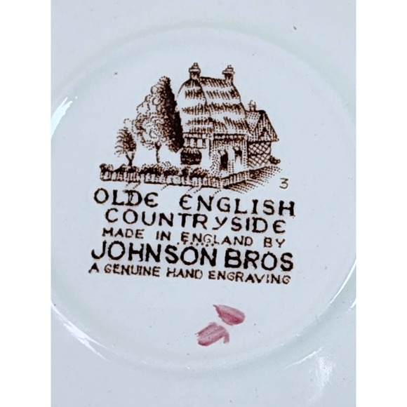 Johnson Bros Bread Plate Saucer Olde English Country Side England Hand Engraving - Picture 14 of 14
